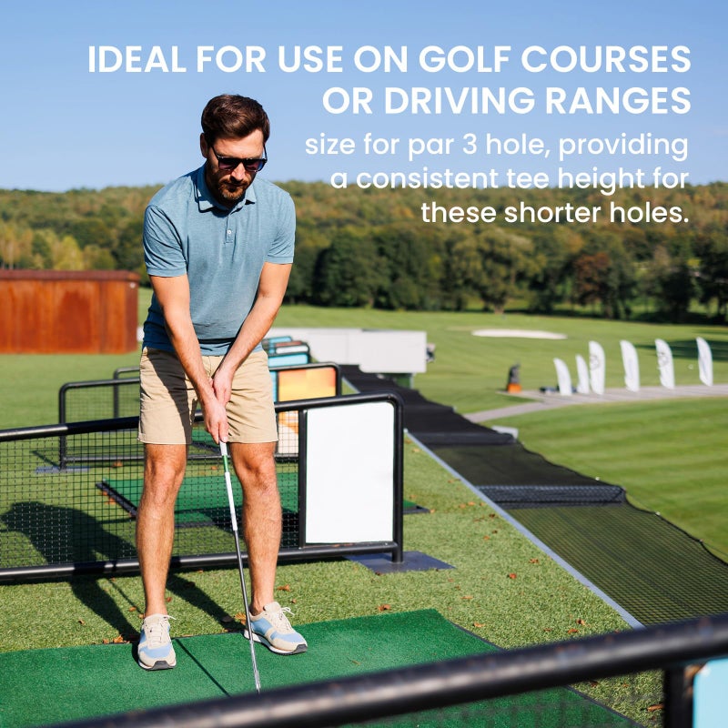 FINGER TEN Golf Rubber Tees Driving Range Value 5 Pack, Mixed Size or 5 Same Size for Practice Mat (White 5 Pack All 3.0'') - Image 5